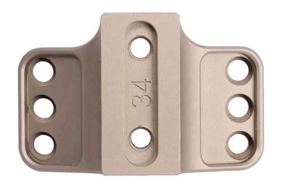 Tan aluminum 34mm C1 accessory mount.